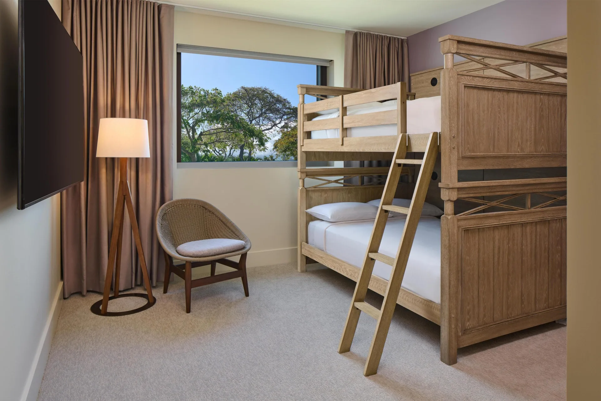 Bunk bed room in the 3 Bedroom Ilikai Villa Garden View at Andaz Maui at Wailea Resort.