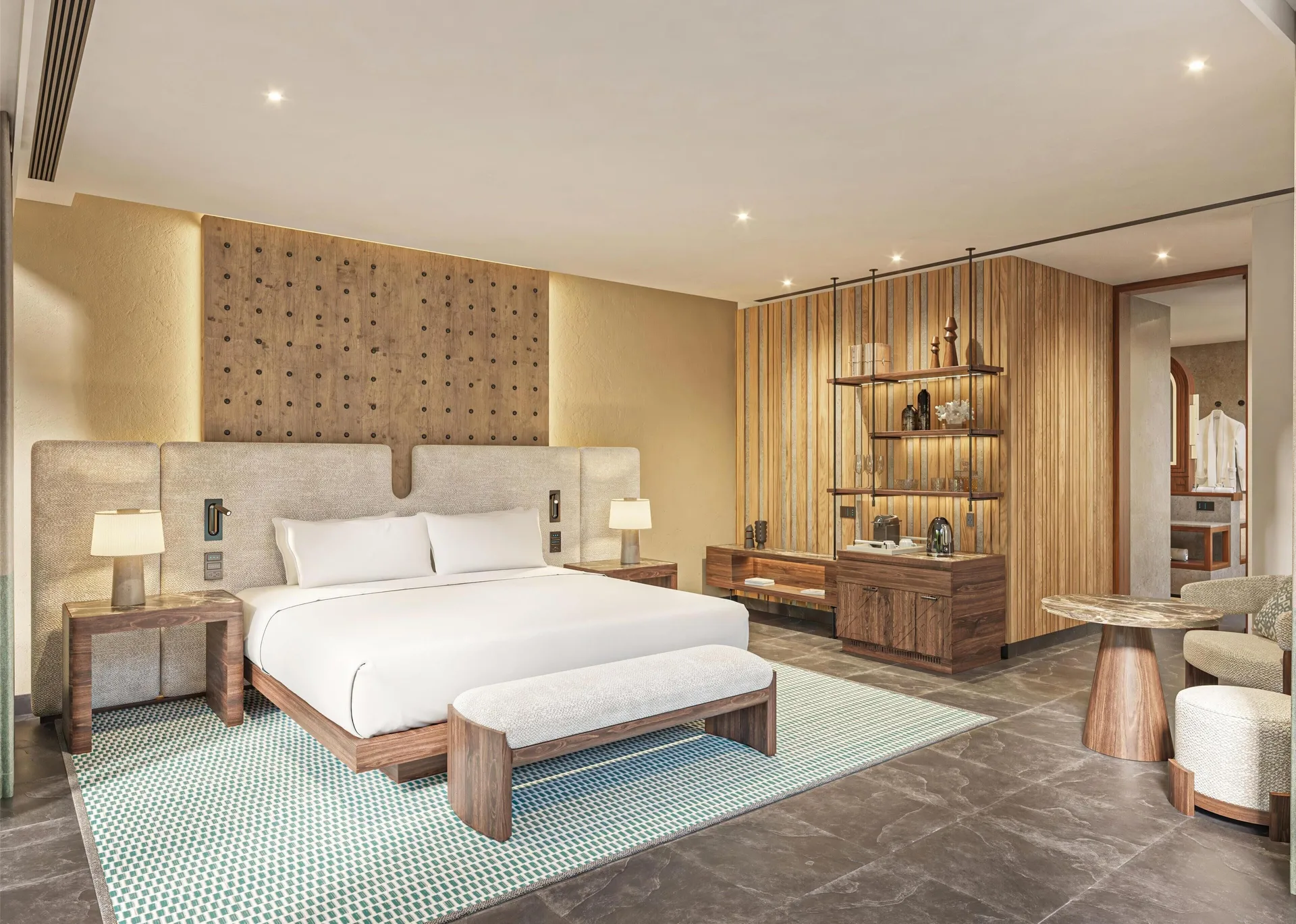 Wellbeing Sanctuary Pool Villa king bedroom at Banyan Tree Mayakoba.