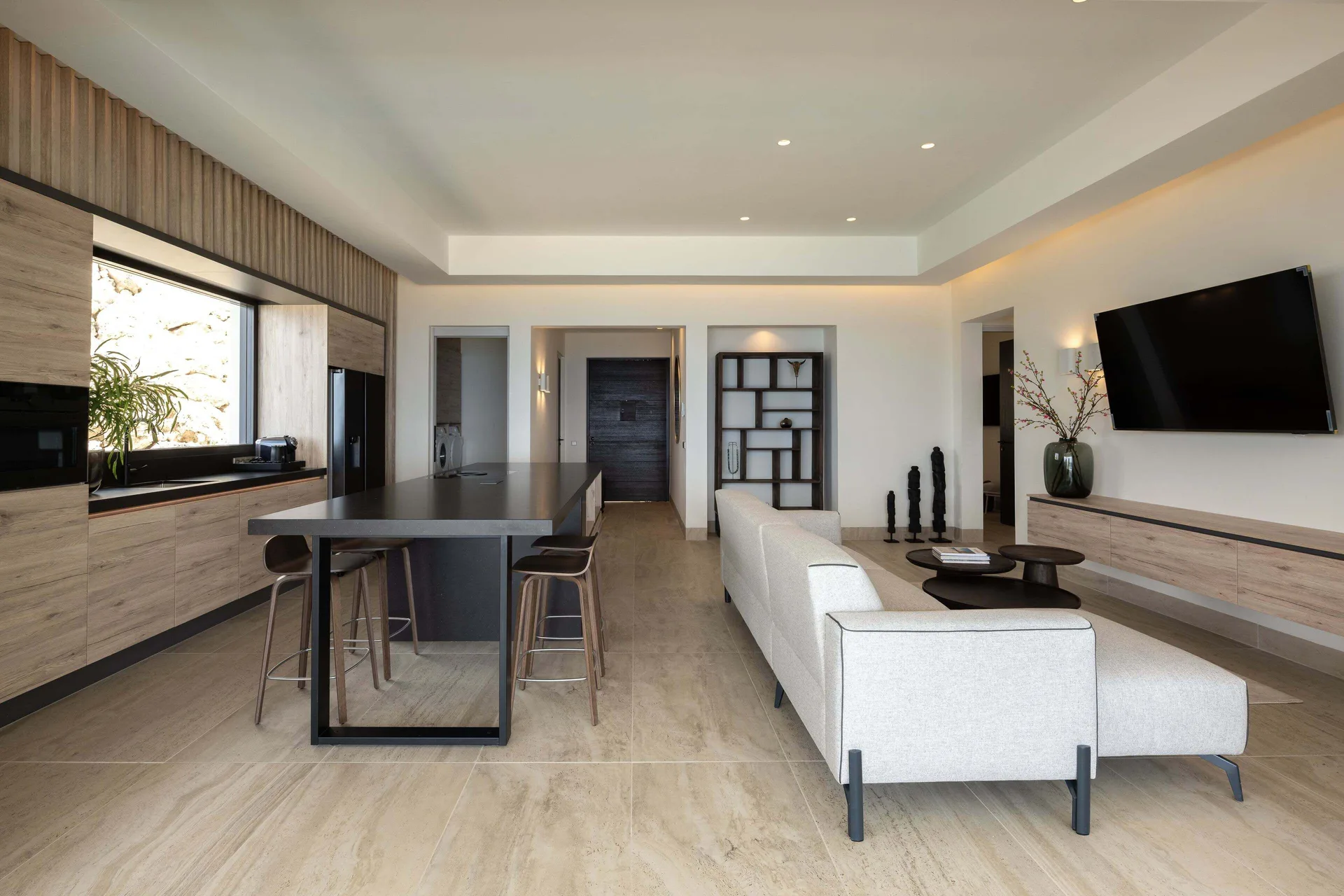 Ocean Front Luxury Apartment 2 Bedroom living area at Blue Bay Curacao Golf & Beach Resort.