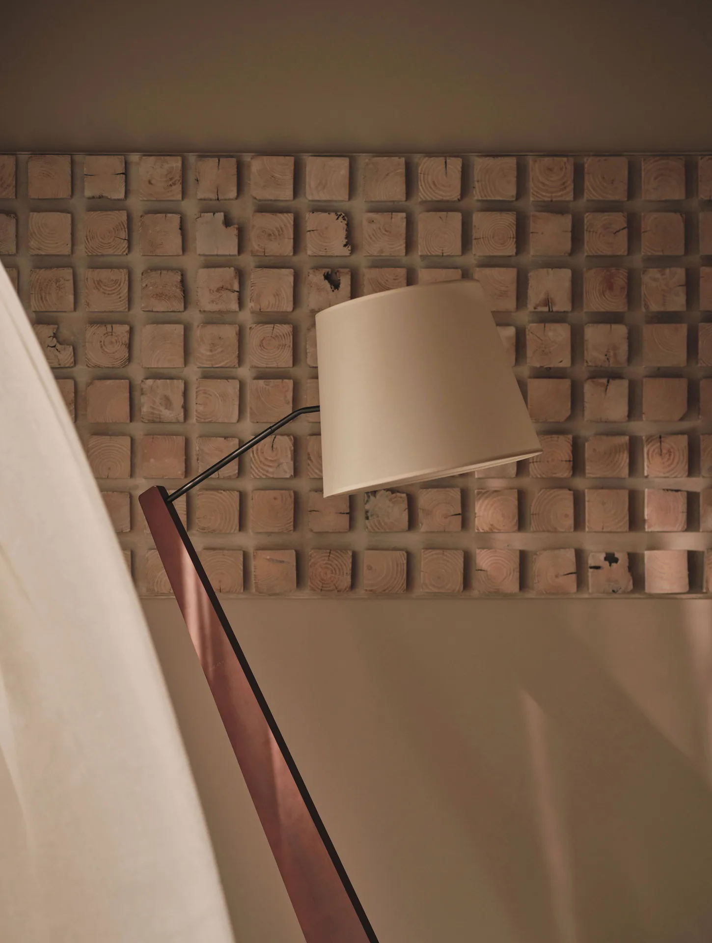 Ocean Suite floor lamp and textured wall art at Carlisle Bay.