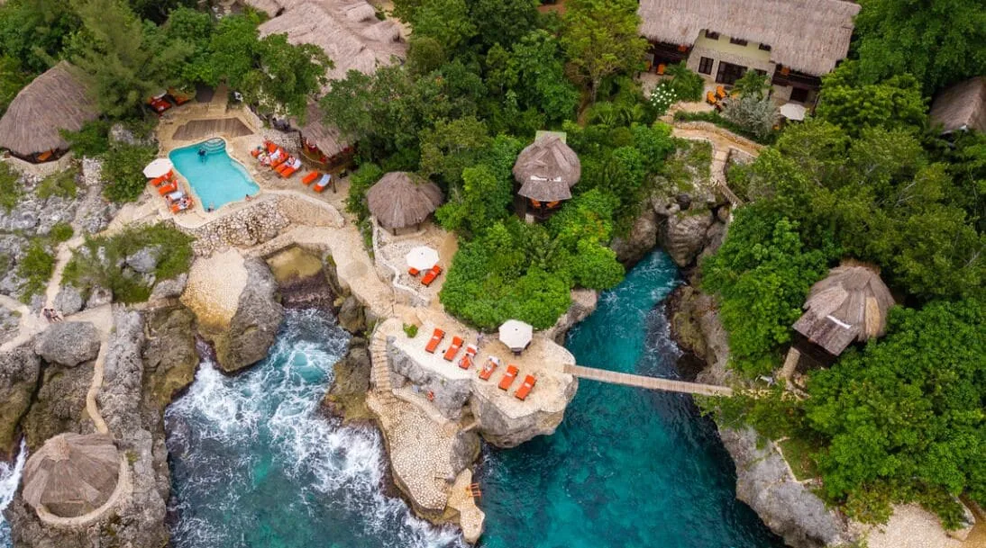 Tensing Pen Hotel boutique cliffside resort with thatched cottages, ocean views and rustic romance
