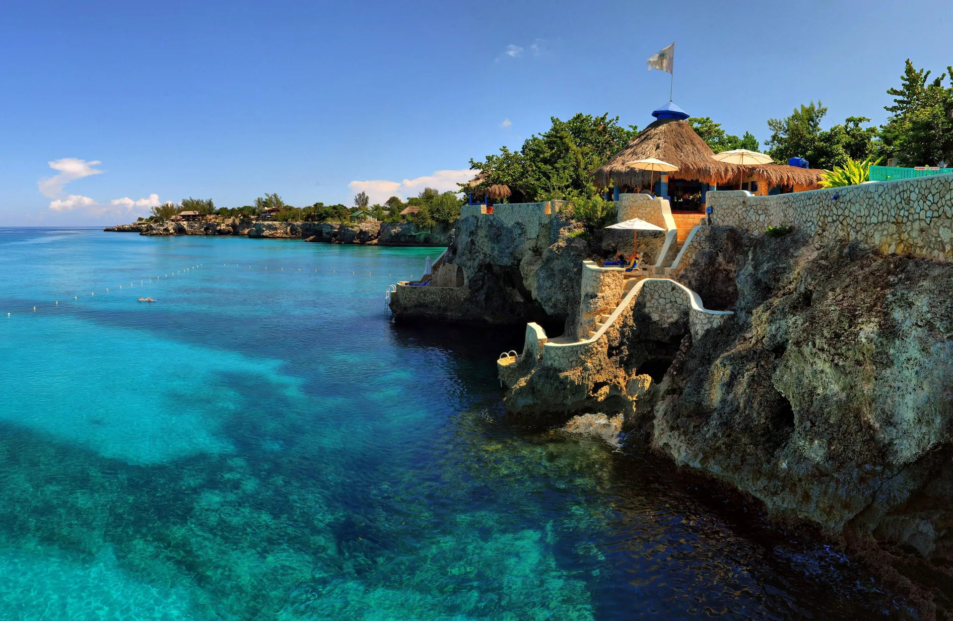 The Caves boutique cliffside resort with ocean caves, private dining and romantic Jamaican style