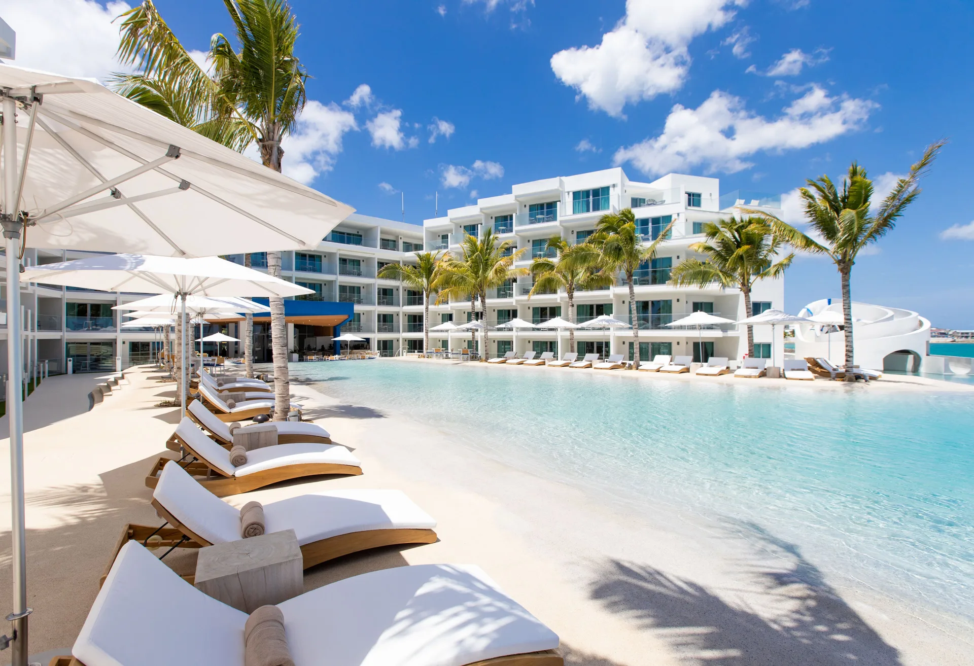 The Morgan Resort Spa Village contemporary St. Maarten resort with pool deck and Maho location