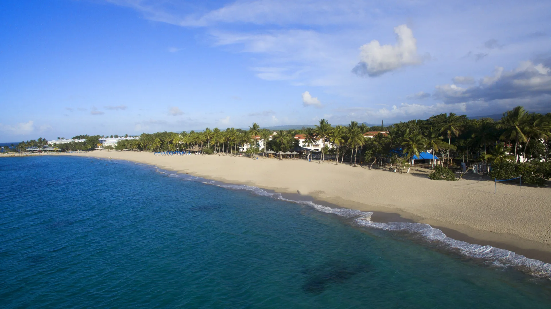 Aerial view of the beach and ocean at Emotions by Hodelpa Puerto Plata.
