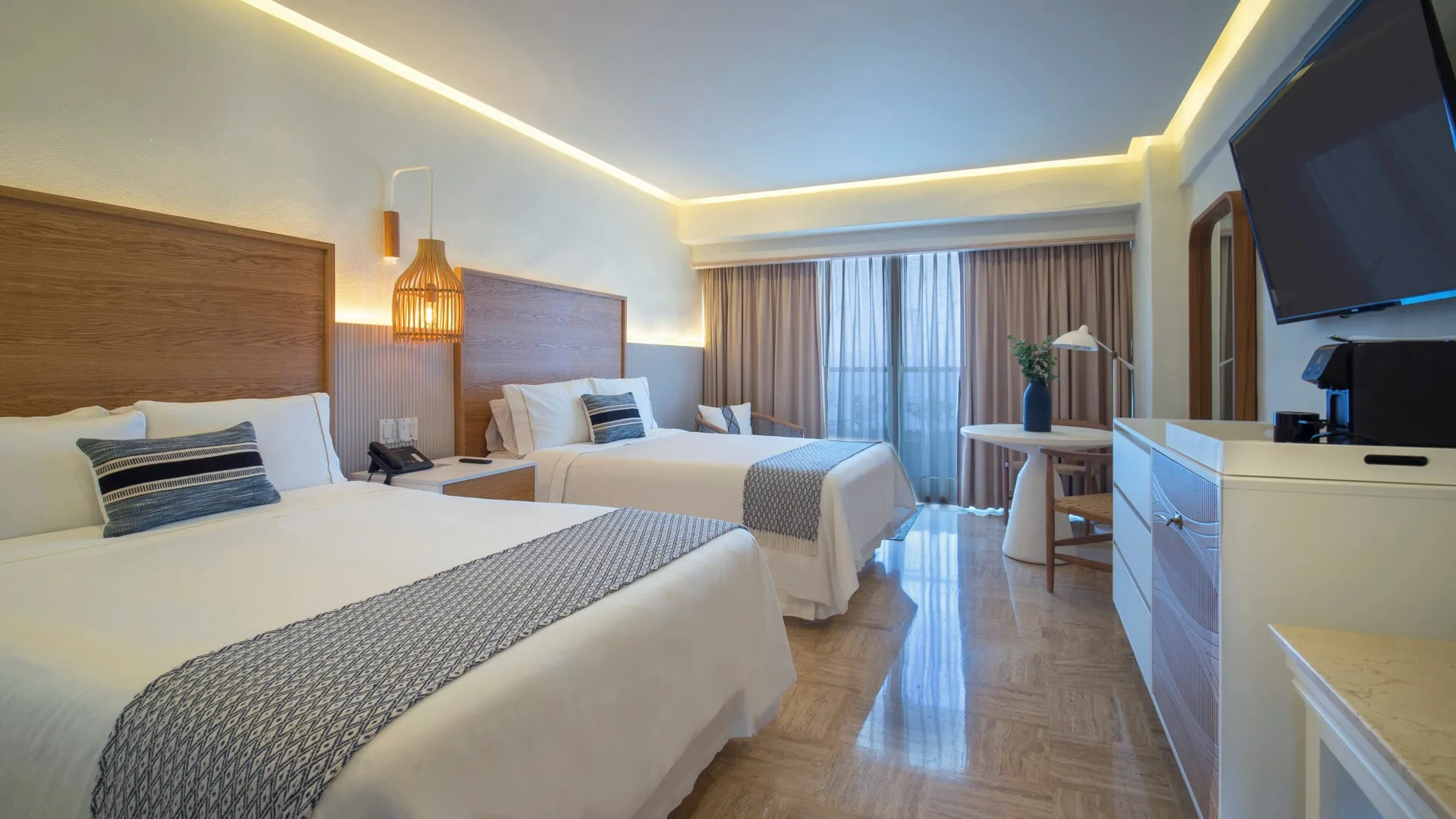 Deluxe ocean-view room with two beds at Fiesta Americana Puerto Vallarta & Spa