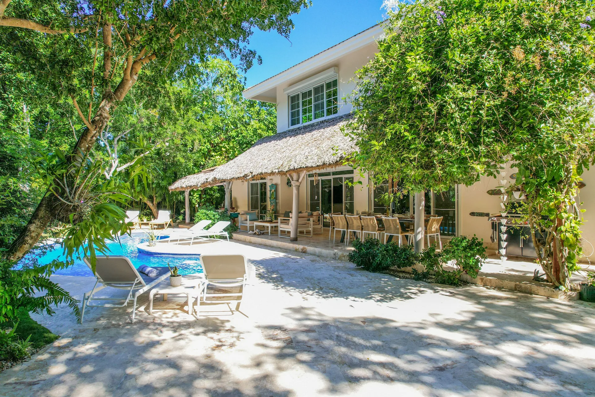 5BR Villa with Pool and Beach in Punta Cana private rental with spacious layout and outdoor pool area