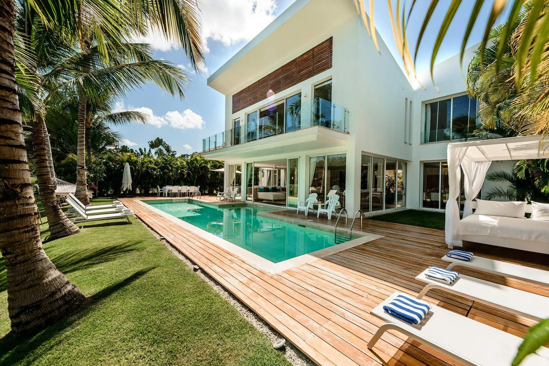 Punta Cana Villa Waterfall Private Villa in the Dominican Republic with tropical pool and secluded rental setting