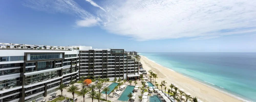 Garza Blanca Los Cabos beachfront all-inclusive resort with modern architecture and ocean views near Cabo San Lucas.