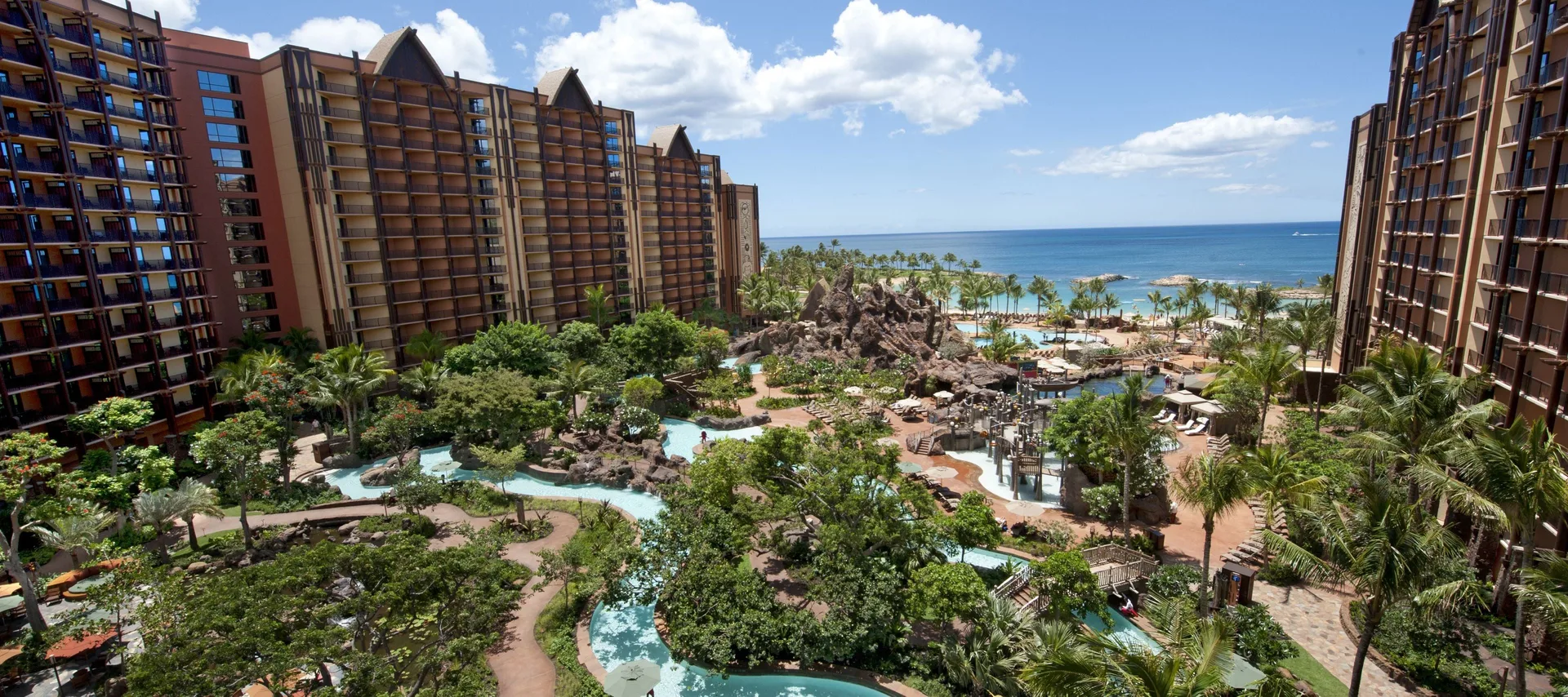 Aulani Disney Vacation Club Villas family resort villas with lagoon pools and Ko Olina setting