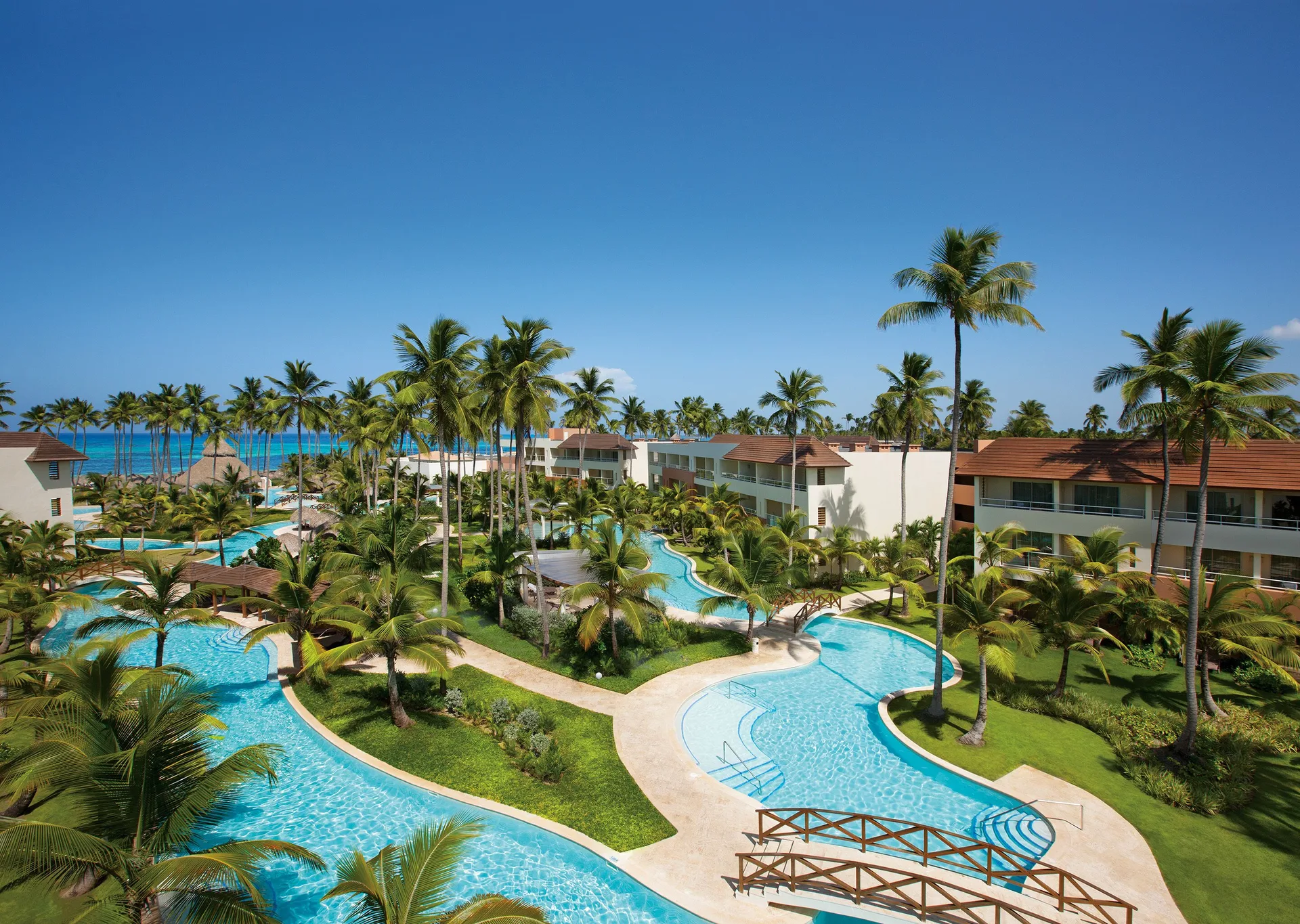 Dreams Royal Beach Punta Cana family all-inclusive resort with beachfront pools and gardens