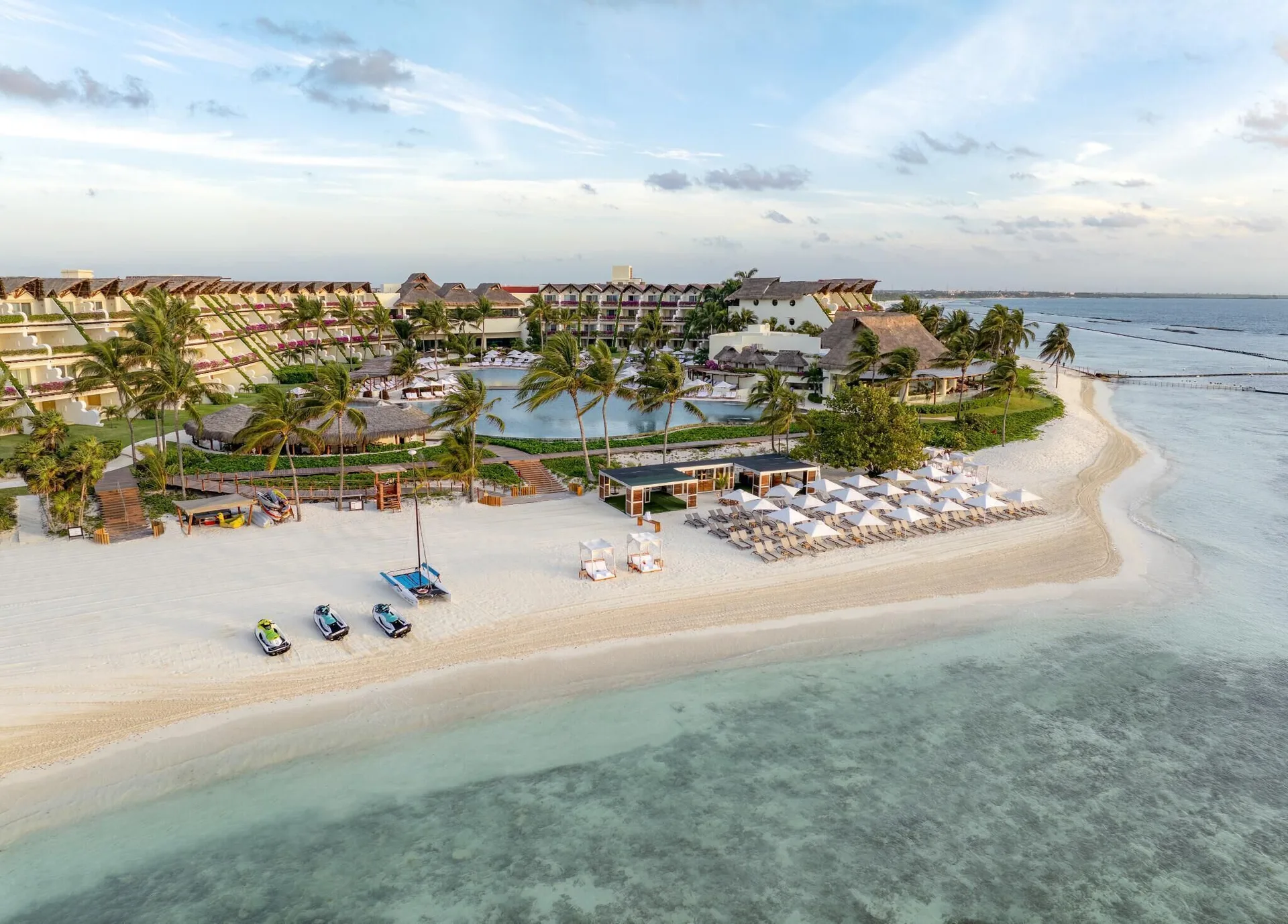 Grand Velas Riviera Maya luxury all-inclusive resort with beachfront pools, spa, and elegant architecture in the Riviera Maya.