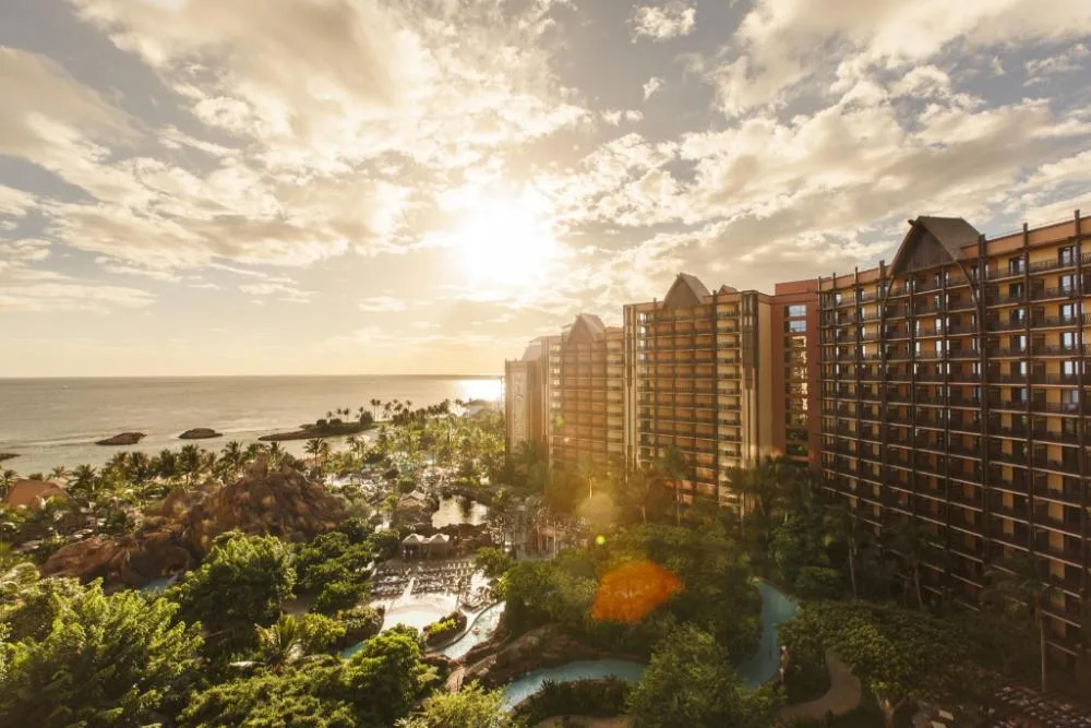 Aulani Disney Resort And Spa Ko Olina family resort with themed pools and lagoon beach