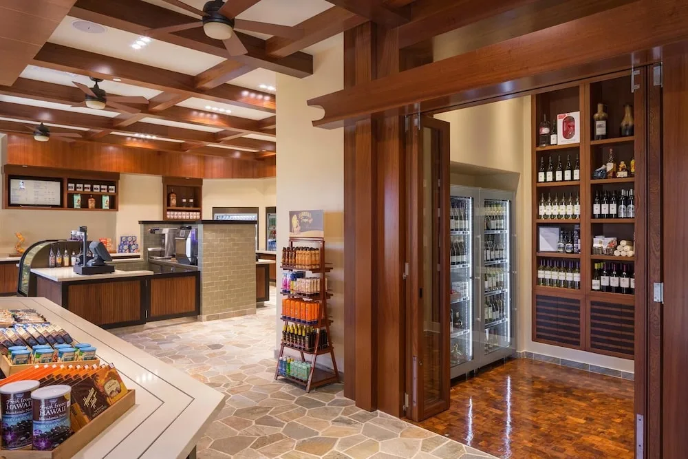 Market and grocery interior with refrigerated cases at Hyatt Vacation Club at Ka'anapali Beach.