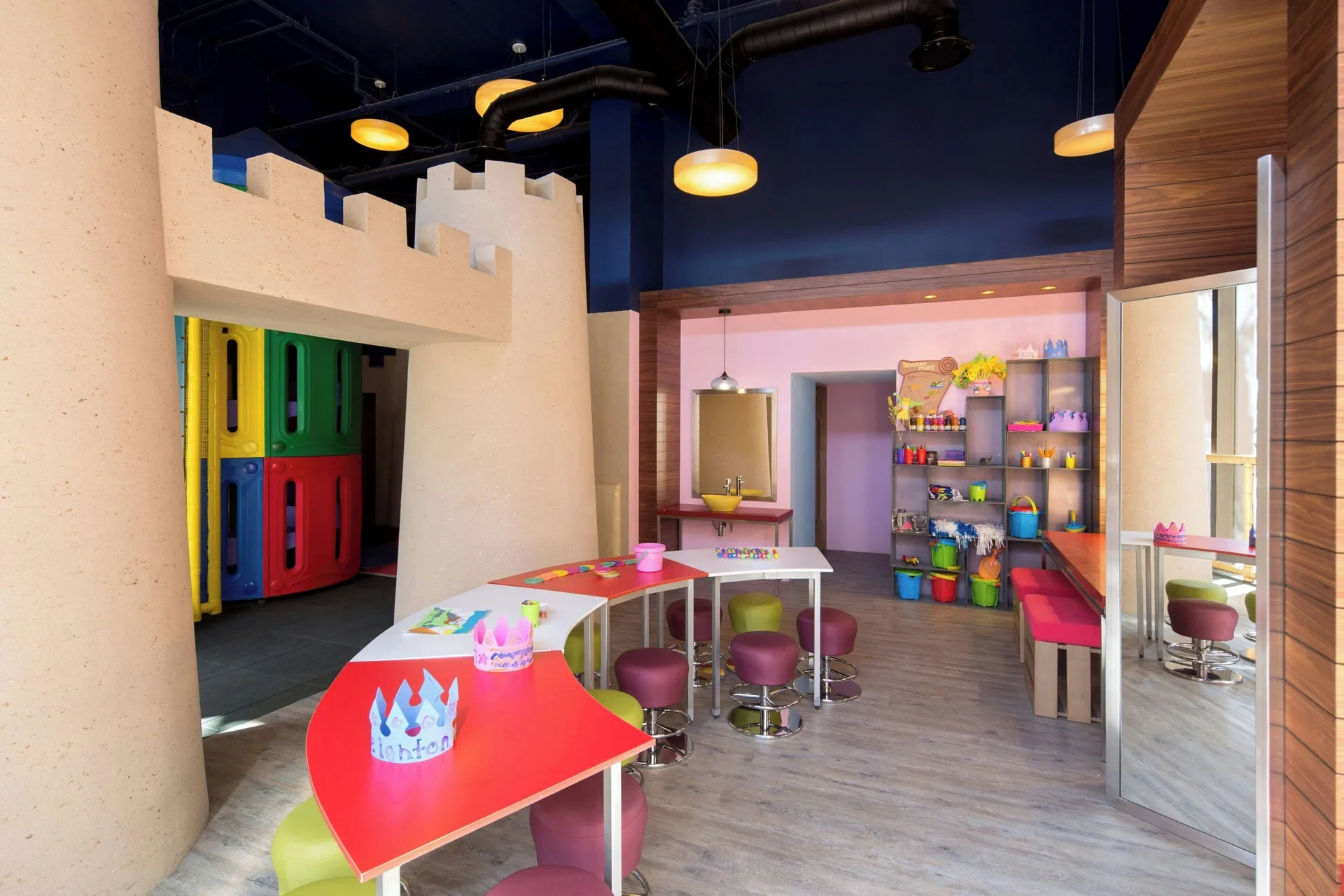 Kids club activity space with castle play area at JW Marriott Los Cabos Beach Resort & Spa.