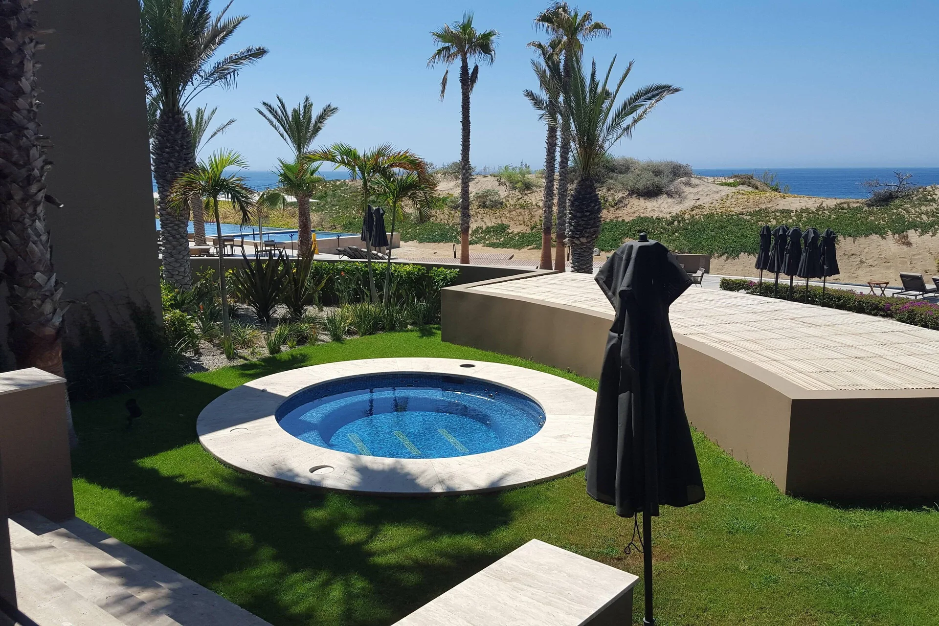 Private plunge pool garden near the beach at JW Marriott Los Cabos Beach Resort & Spa.