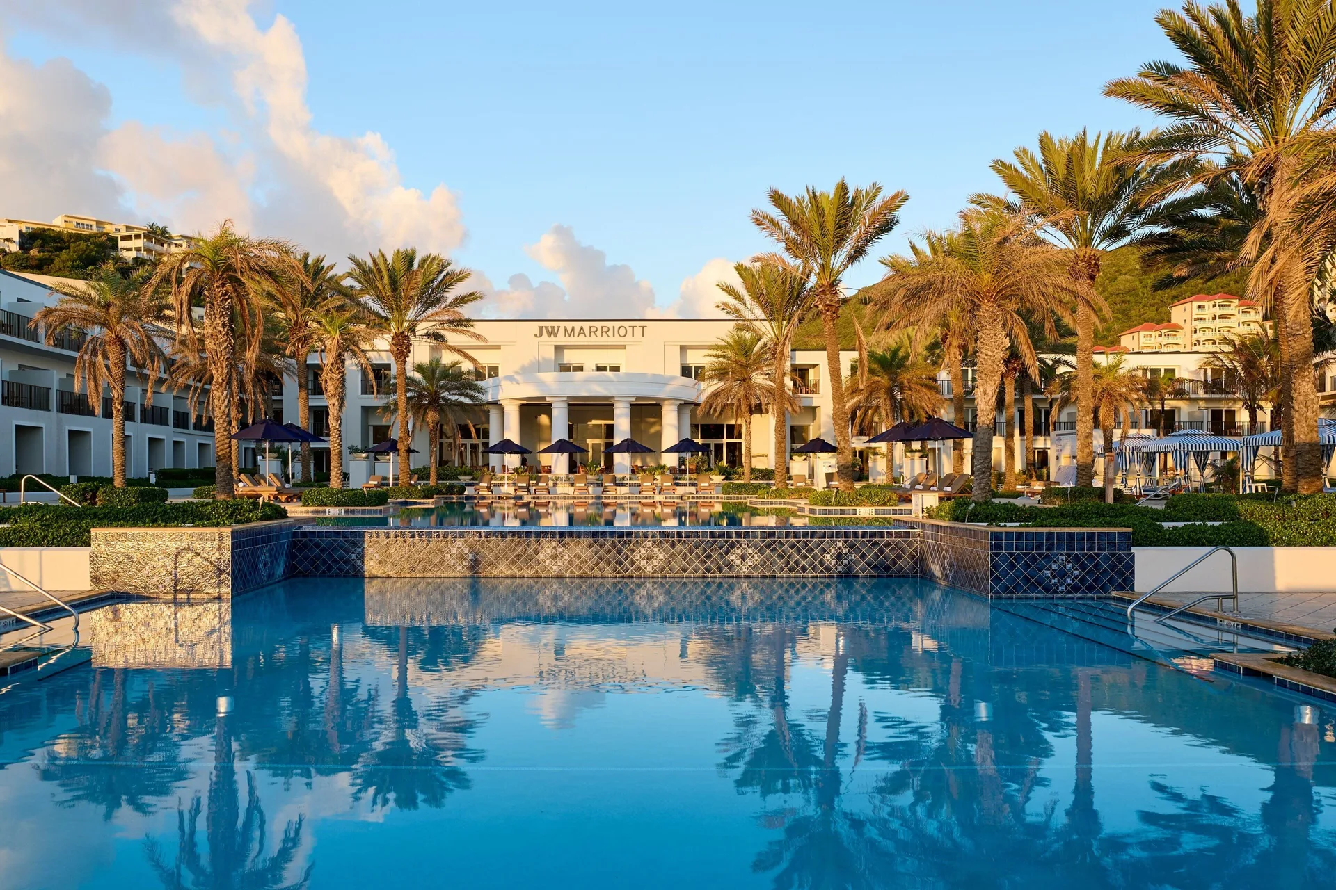 JW Marriott St. Maarten luxury beach resort with modern rooms and spa setting