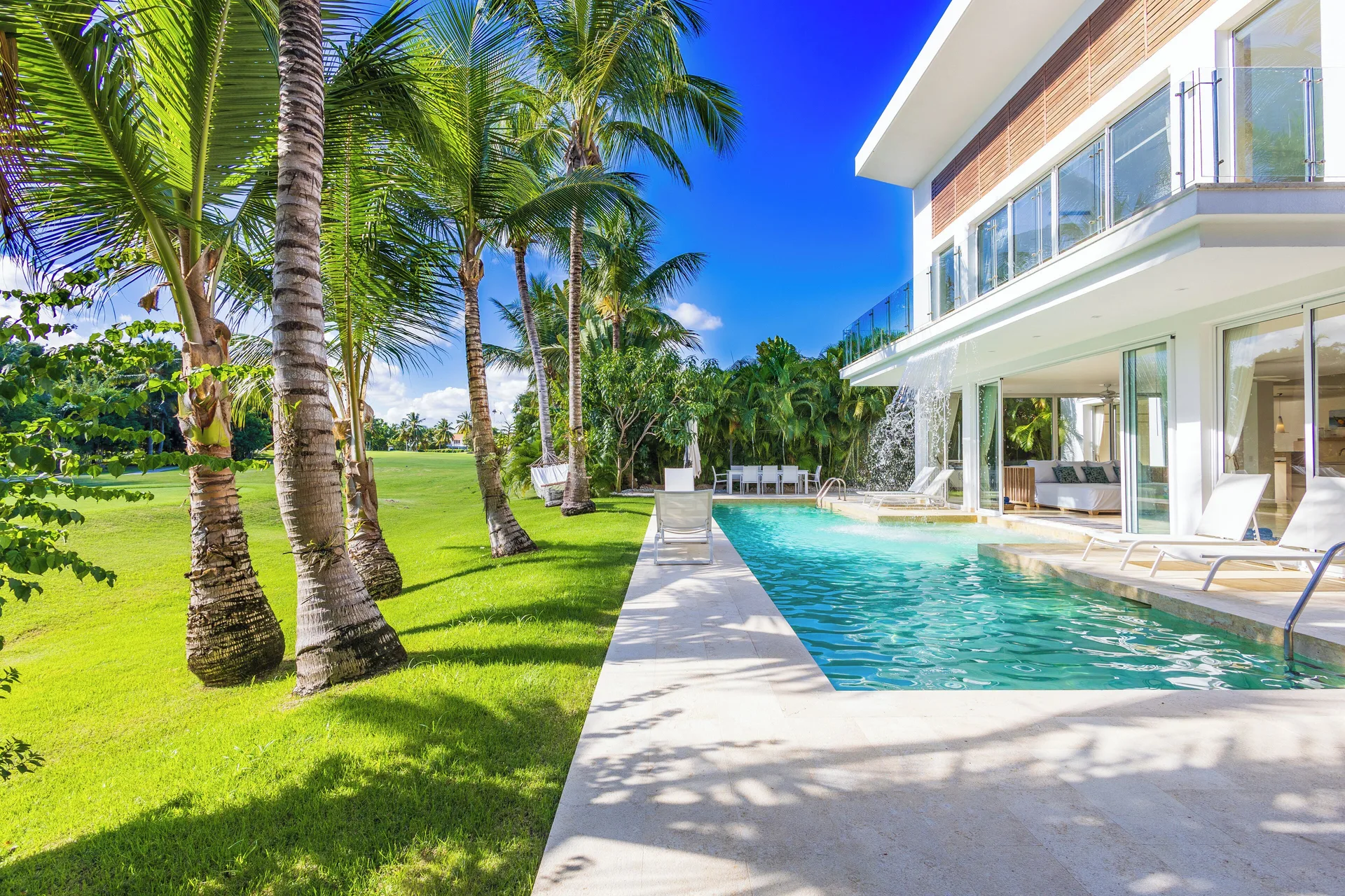 Luxury Villa Waterfall Pool & BBQ private Punta Cana villa with waterfall pool and outdoor dining