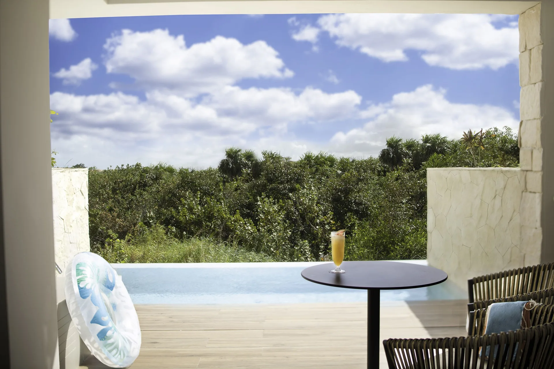Majestic Elegance Costa Mujeres terrace and pool at Majestic Elegance Costa Mujeres.