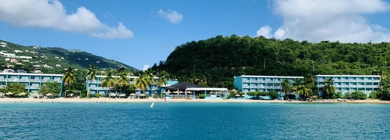 Emerald Beach Resort St. Thomas beachfront hotel with Lindbergh Bay views, pool, and airport convenience