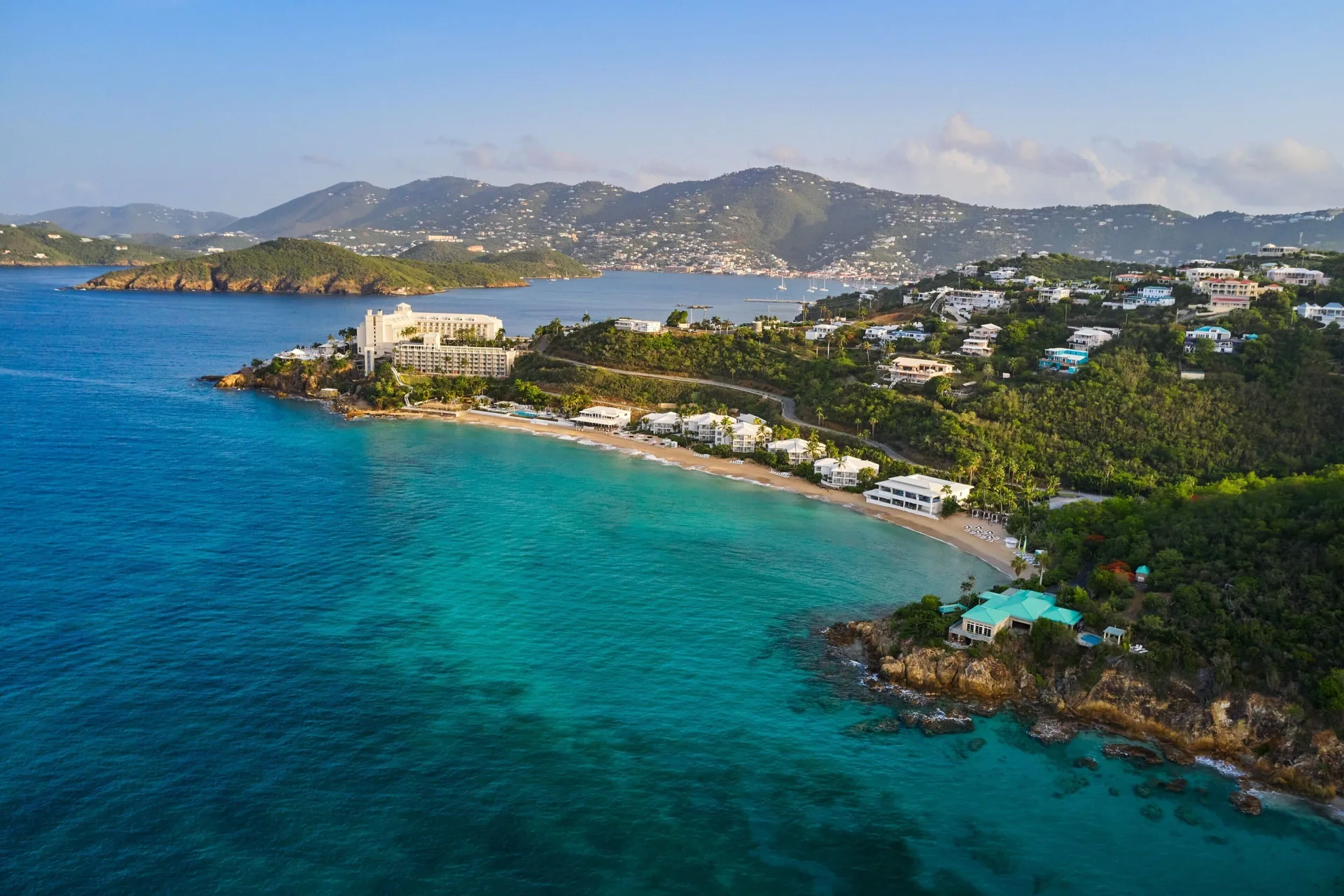 The Westin St. Thomas Beach Resort and Spa beachfront resort with pools, spa amenities, and island views