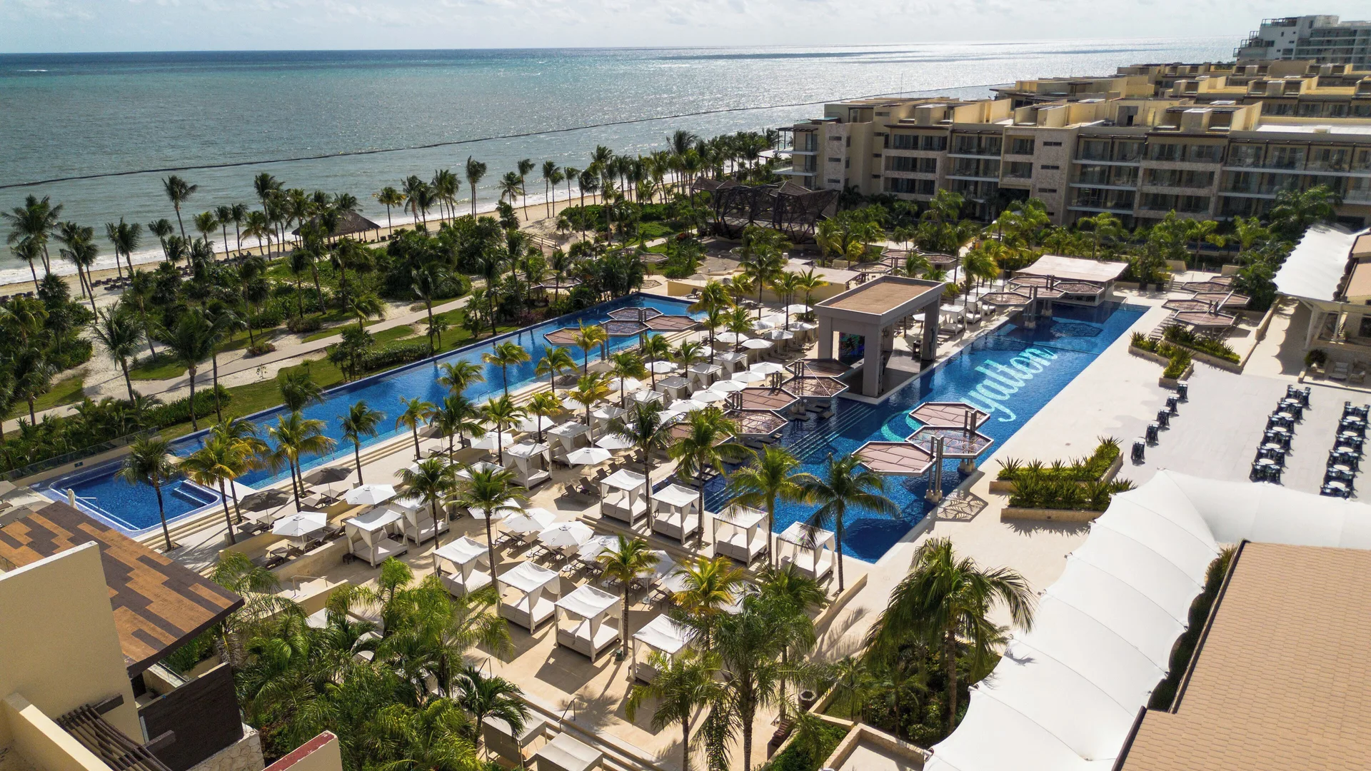 Royalton Cancun all-inclusive resort and casino with family areas and beachfront pools