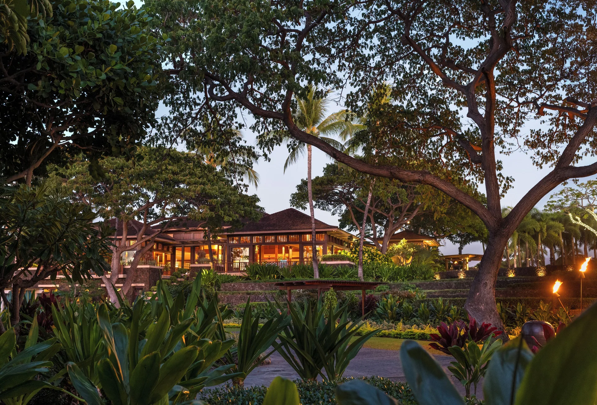Four Seasons Resort Hualalai luxury oceanfront Big Island resort with refined pools and golf course setting