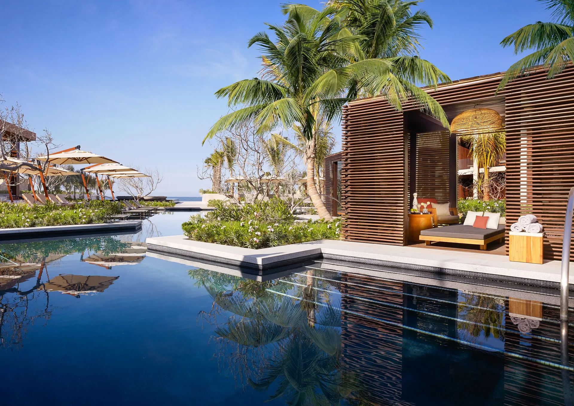 Nobu Hotel Los Cabos luxury beachfront resort with minimalist design, dining and modern pools