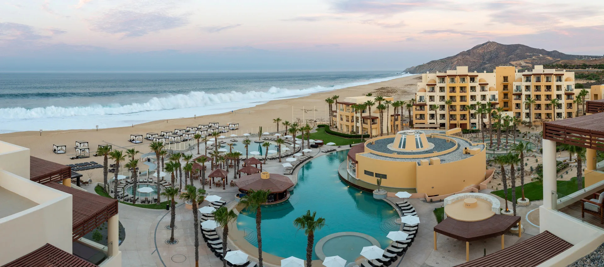 Oceanview panorama from a Deluxe Oceanview Room at Pueblo Bonito Pacifica Golf & Spa Resort.