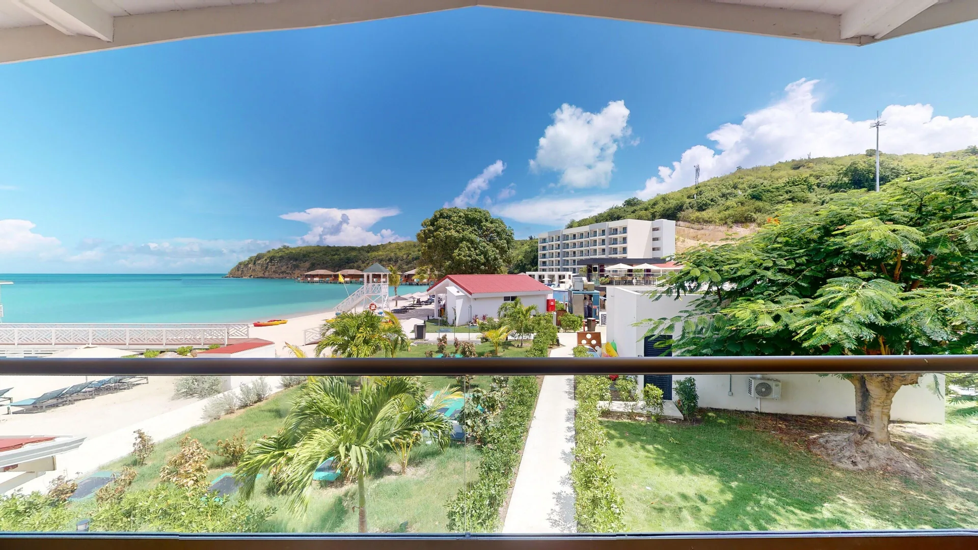 Balcony ocean view from a Luxury Ocean View Room at Royalton CHIC Antigua.