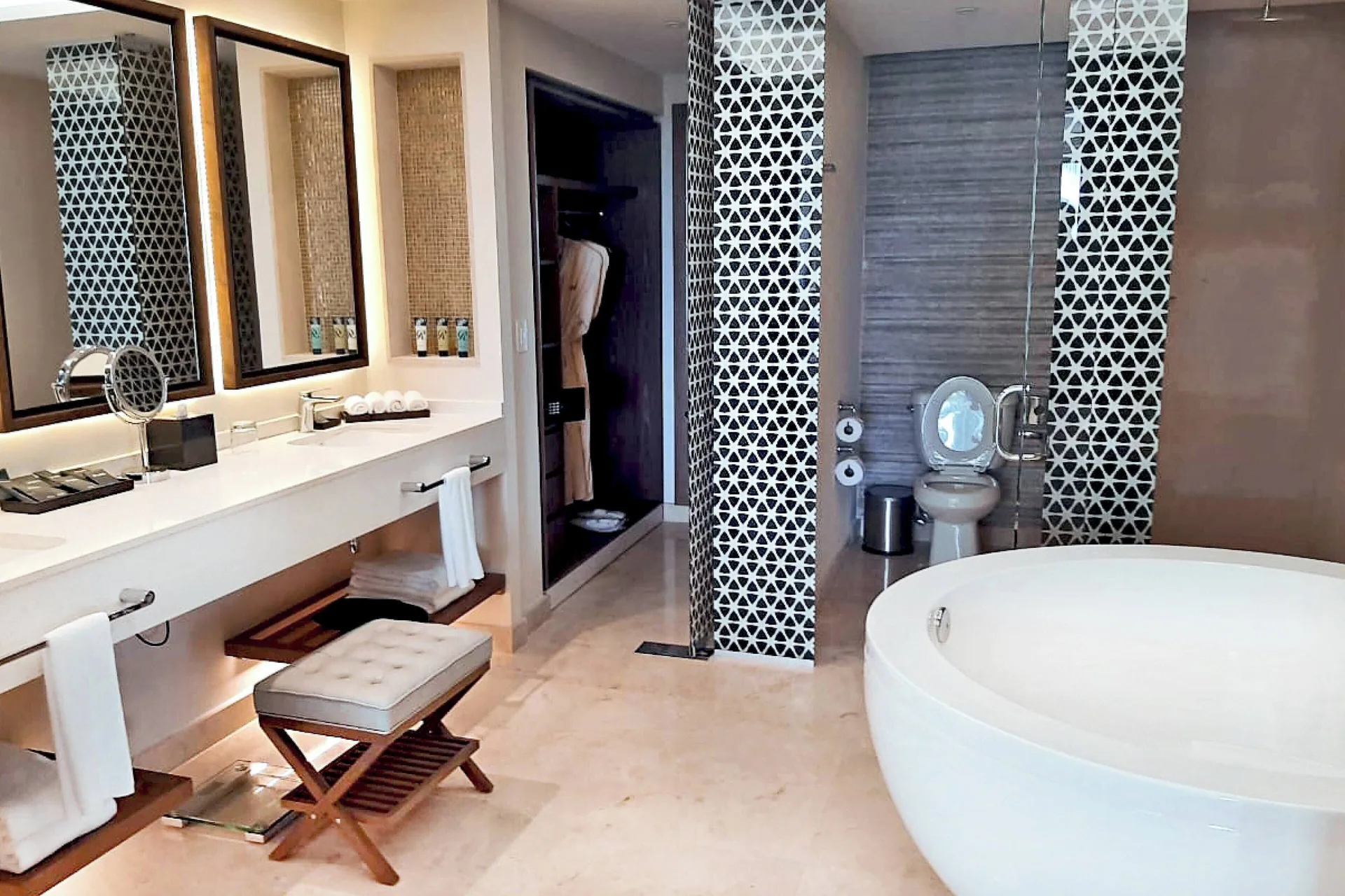 Diamond Club Presidential Two Bedroom Suite at Royalton Grenada with upscale bathroom vanity and premium suite amenities.