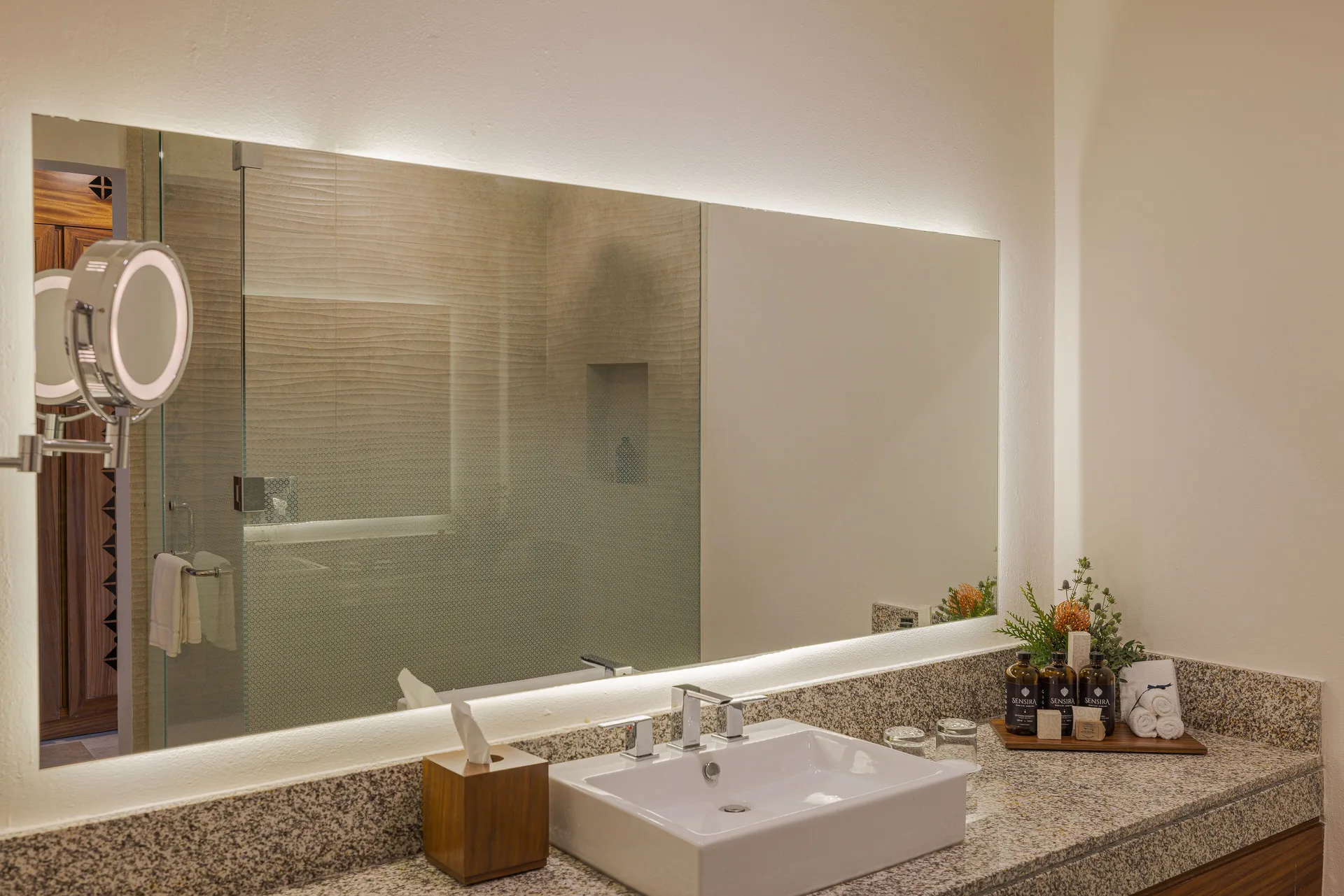 Sapphire 2 Bedrooms bathroom vanity at Sensira Resort & Spa Riviera Maya.
