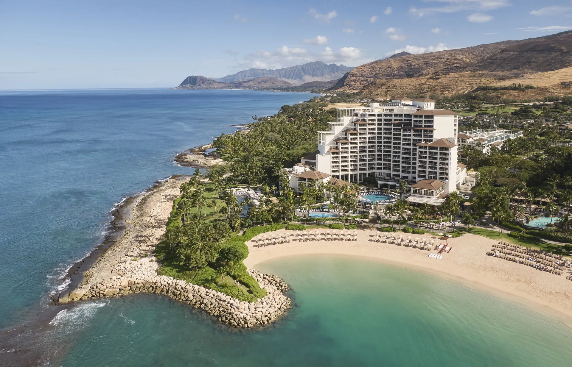 Four Seasons Resort Oahu luxury Ko Olina beachfront resort with refined pools and ocean views