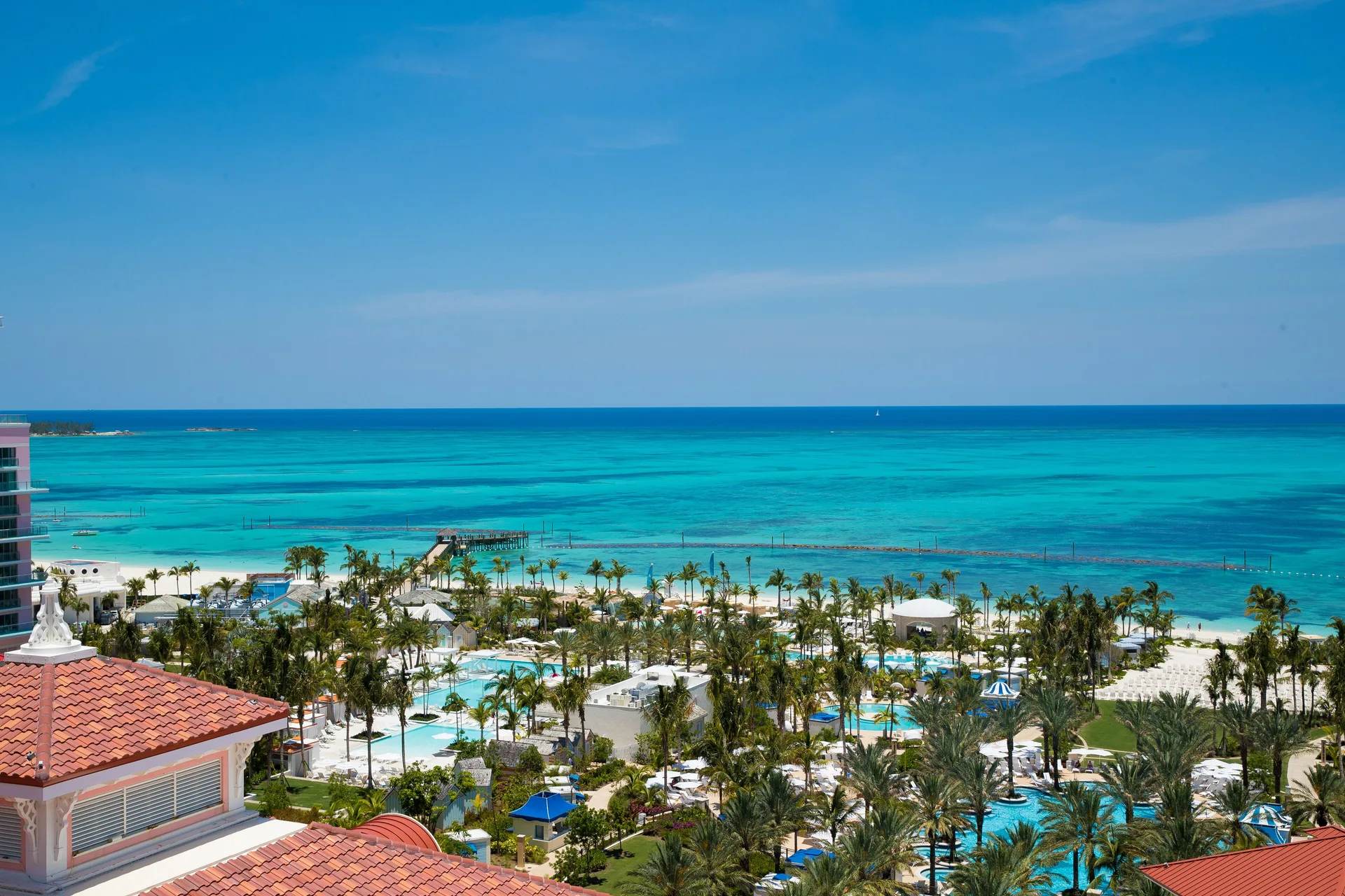 Grand Hyatt Baha Mar large Nassau resort with beachfront pools casino dining and family amenities