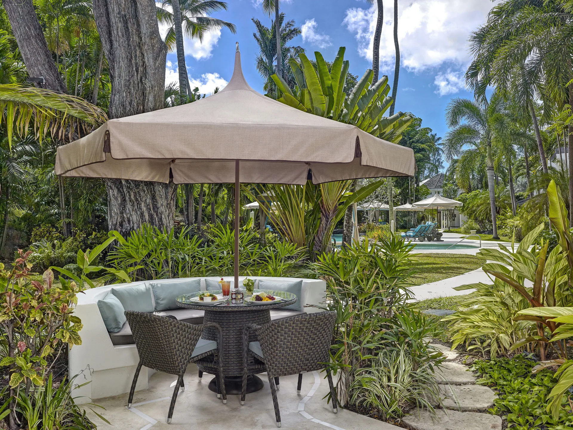 Colony Club Barbados luxury west coast resort with lagoon pools beachfront setting and tropical gardens