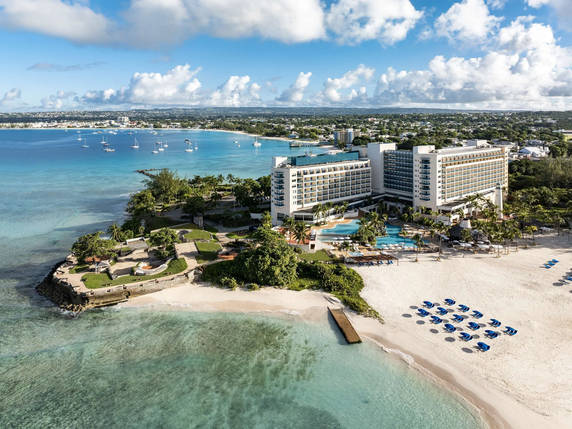 Hilton Barbados Resort large beachfront hotel with ocean views pools and convenient Bridgetown area location