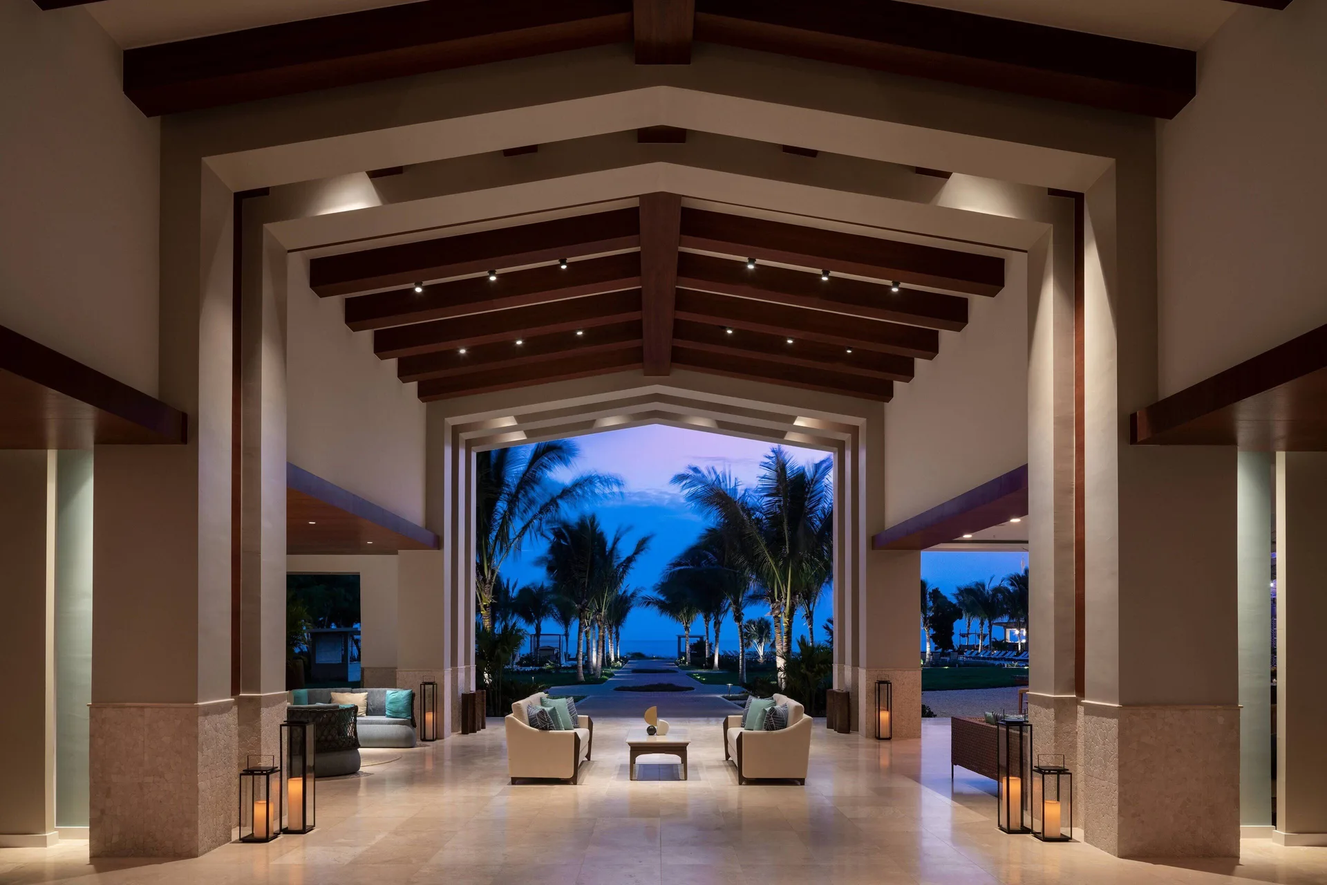 The Ritz-Carlton Turks & Caicos luxury Grace Bay resort with modern towers and beachfront pools