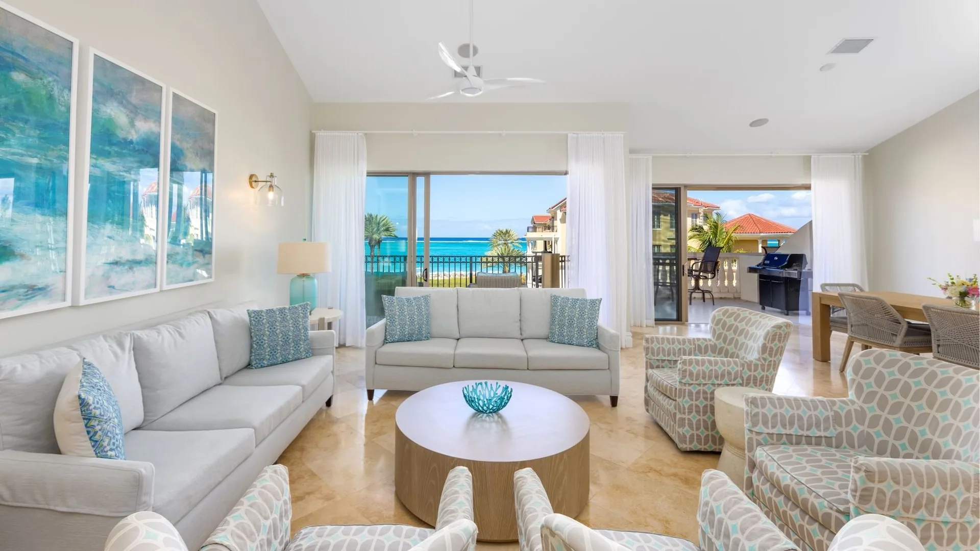Inside the Penthouse Villa Two Bedroom Duplex Residence Ocean at The Somerset on Grace Bay — from the hotel's own gallery.