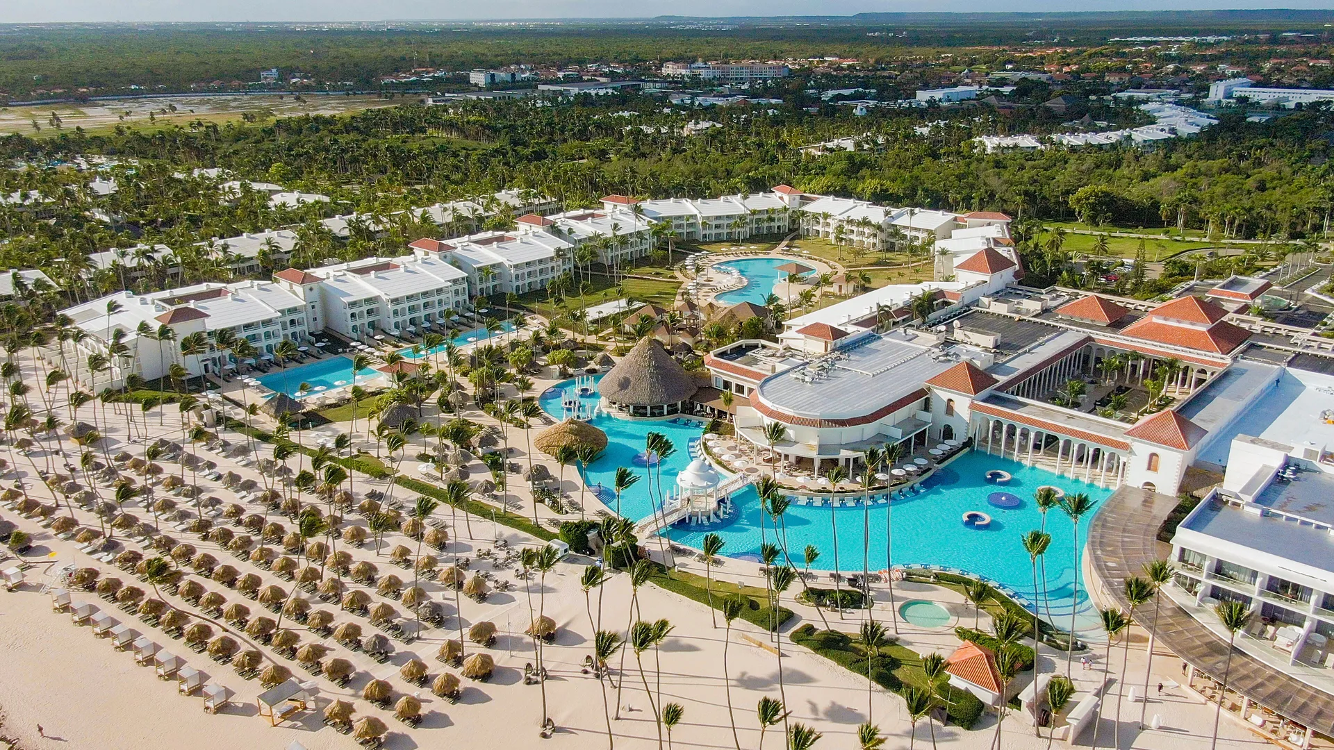 Paradisus Palma Real Golf & Spa Resort all-inclusive beachfront resort with gardens, pools, and spa