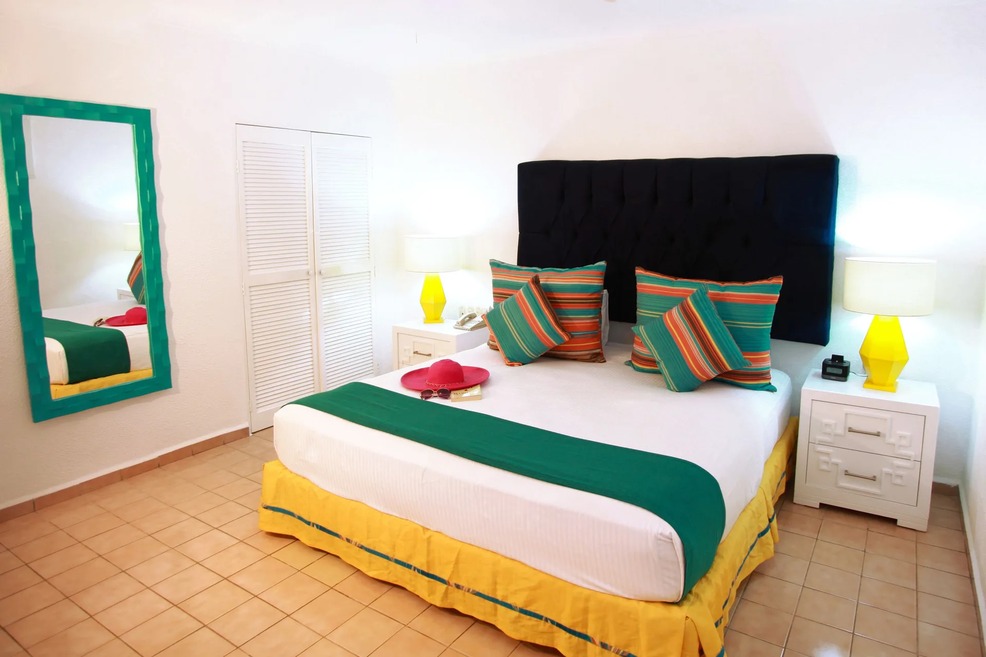 Superior One Bedroom Suite king bed at Villa del Palmar Beach Resort and Spa, Puerto Vallarta.