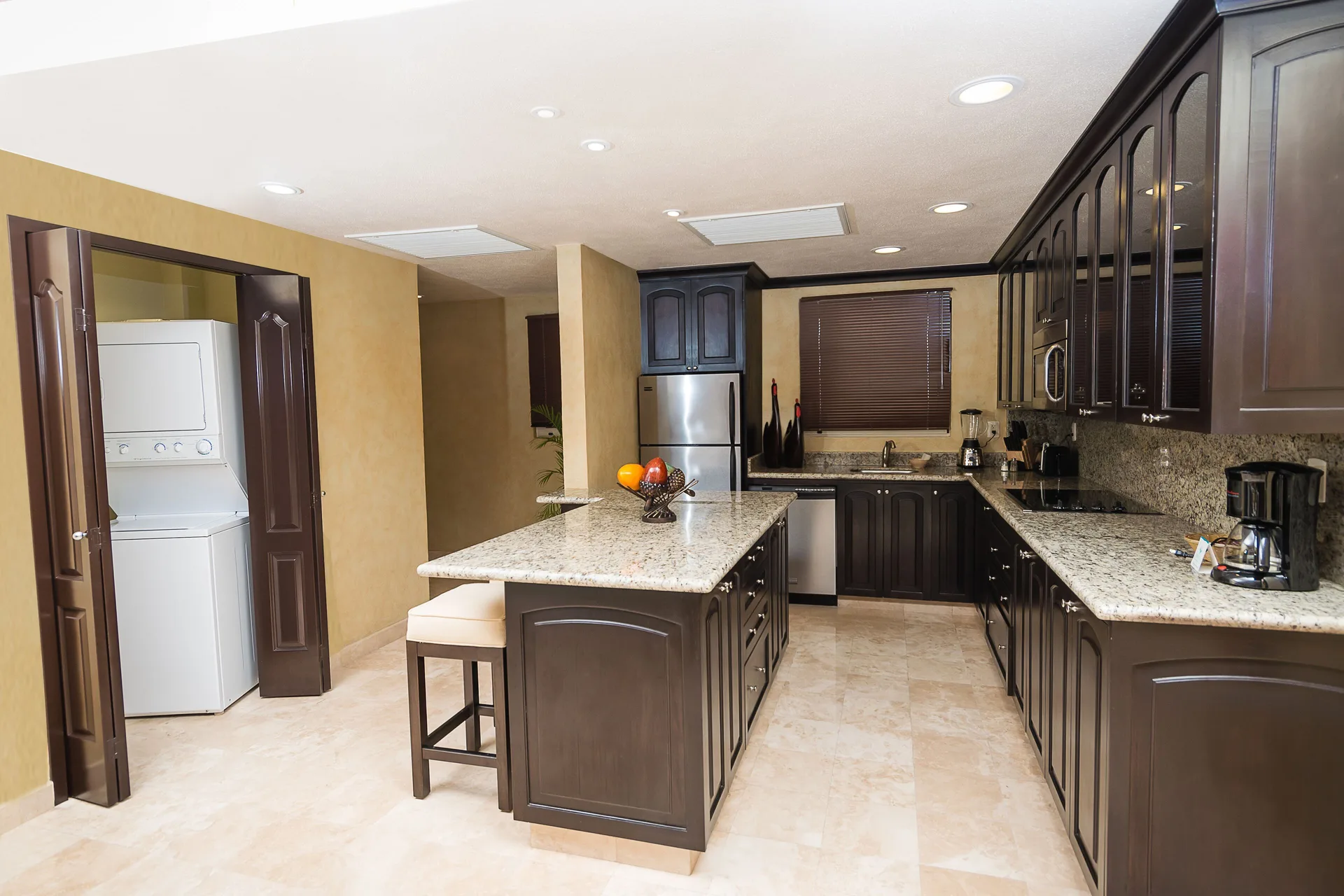 Full kitchen in the Two Bedroom Penthouse at Villa del Palmar Cancun Beach Resort & Spa.